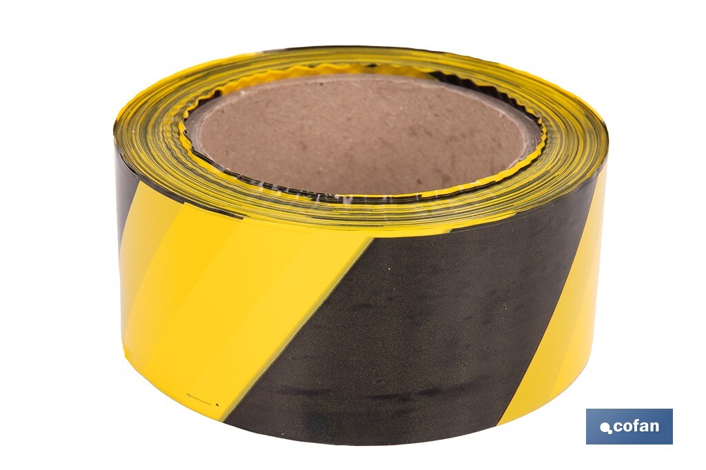 Warning tape "Yellow and black" - Cofan