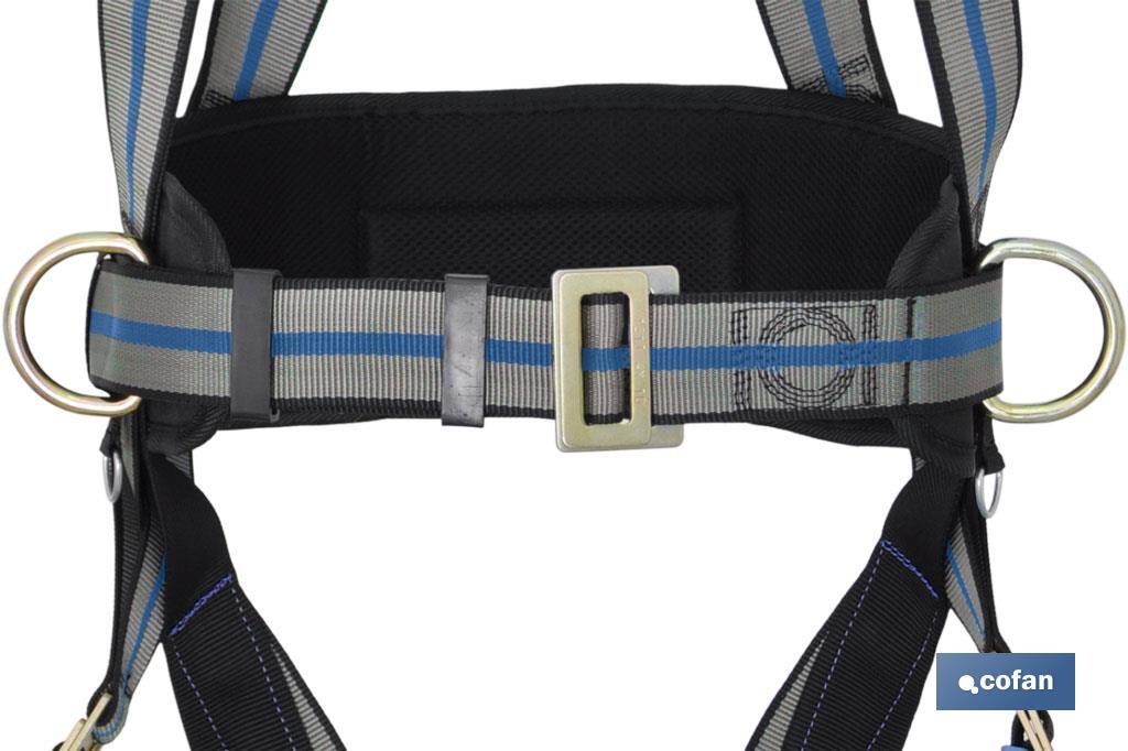 Harnais antichute | Avec ceinture de positionnement de travail | 2 Points d'ancrage | Taille unique standard - Cofan