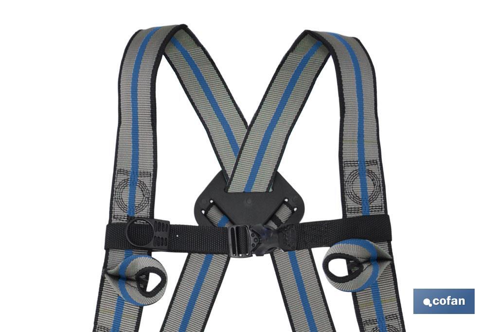 Harnais antichute | Avec ceinture de positionnement de travail | 2 Points d'ancrage | Taille unique standard - Cofan