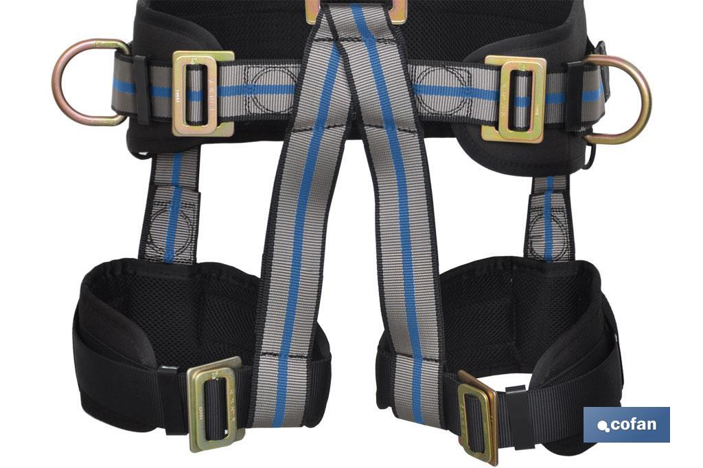 Harnais antichute | Pour travaux en suspension | Cuisses et ceinture réglables | Taille unique standard - Cofan