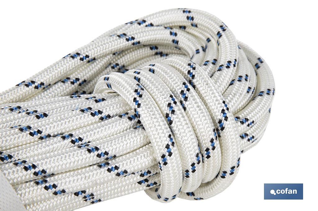 Rouleau de corde pour travaux en hauteur | Corde tressée | Idéale pour l'escalade et les travaux en hauteur - Cofan