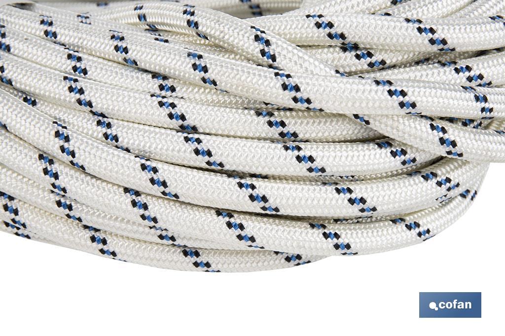 Rouleau de corde pour travaux en hauteur | Corde tressée | Idéale pour l'escalade et les travaux en hauteur - Cofan