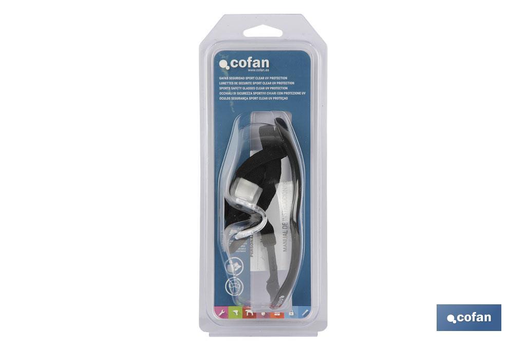 Óculos de Segurança Sport Clear | Proteção UV - Cofan