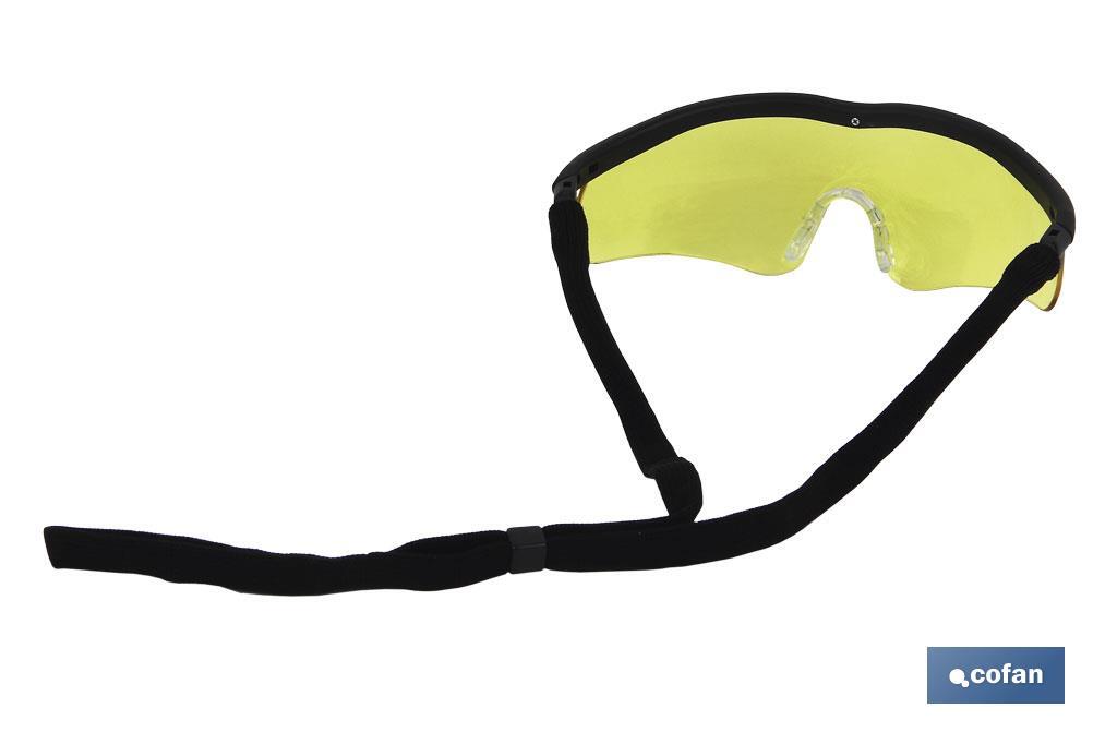 Gafas protectoras de seguridad ámbar | Resistente a arañazos | Mayor seguridad en bricolaje y soldadura, entre otros - Cofan