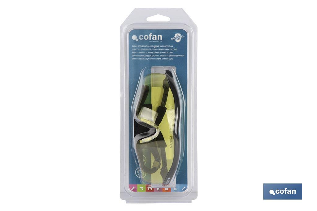 Óculos de Segurança Sport Ambar | Proteção UV - Cofan