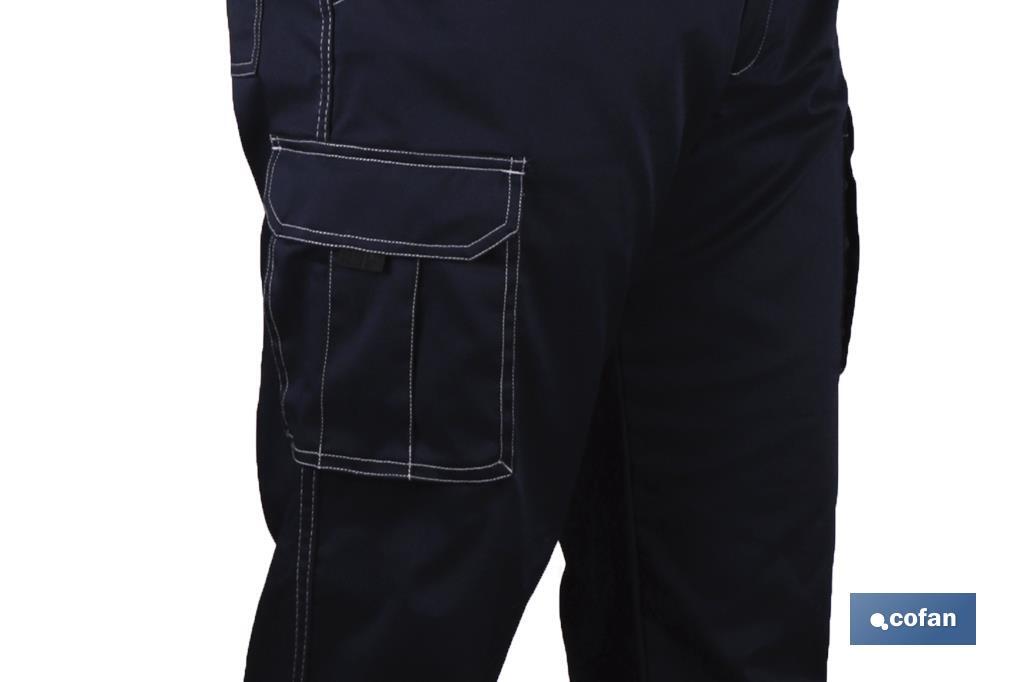 Pantaloni da lavoro elastici tipo Denim | Taglia dalla 38 alla 64 | Color blu marino - Cofan