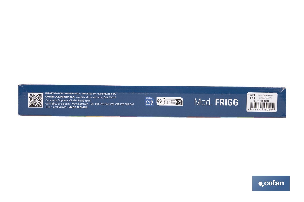 Pantalón de trabajo modelo Loki en gris | Elástico, ligero con múltiples bolsillos | Materiales: 65 % poliéster, 32 % algodón | Disponible en amplio rango de tallas - Cofan