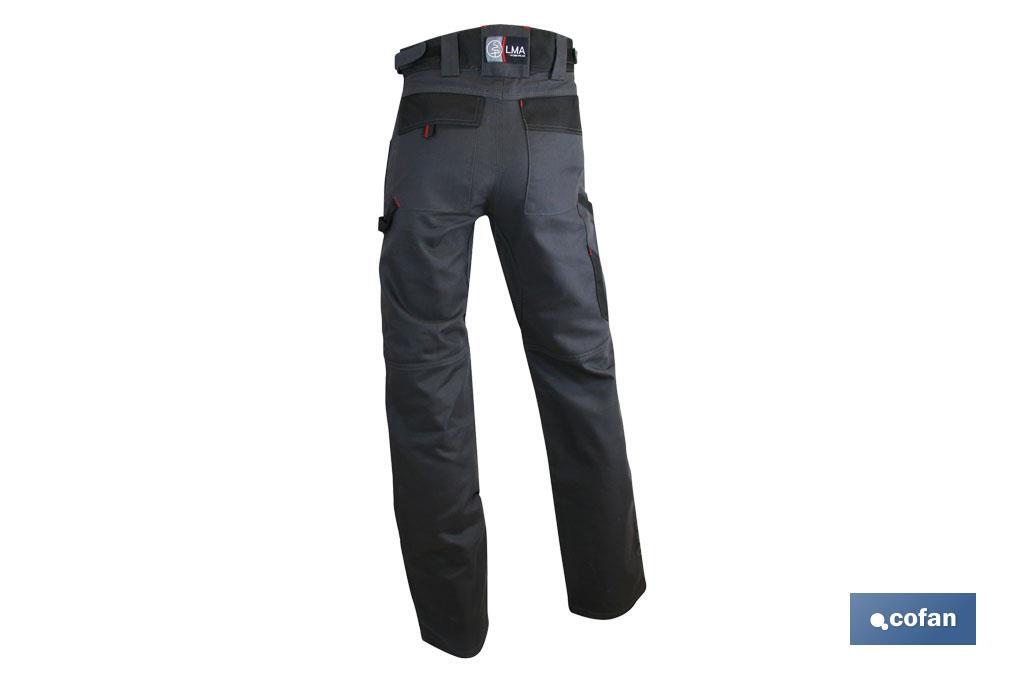 Pantaloni da lavoro | Modello Quant | Composizione: 60% cotone e 40% poliestere | Colore: grigio-nero - Cofan