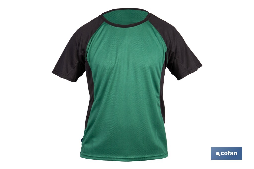 Camiseta técnica de trabajo | Tejido transpirable | Material: 100 % poliéster | Disponible en varias tallas y colores | Personalizable con tu logo - Cofan