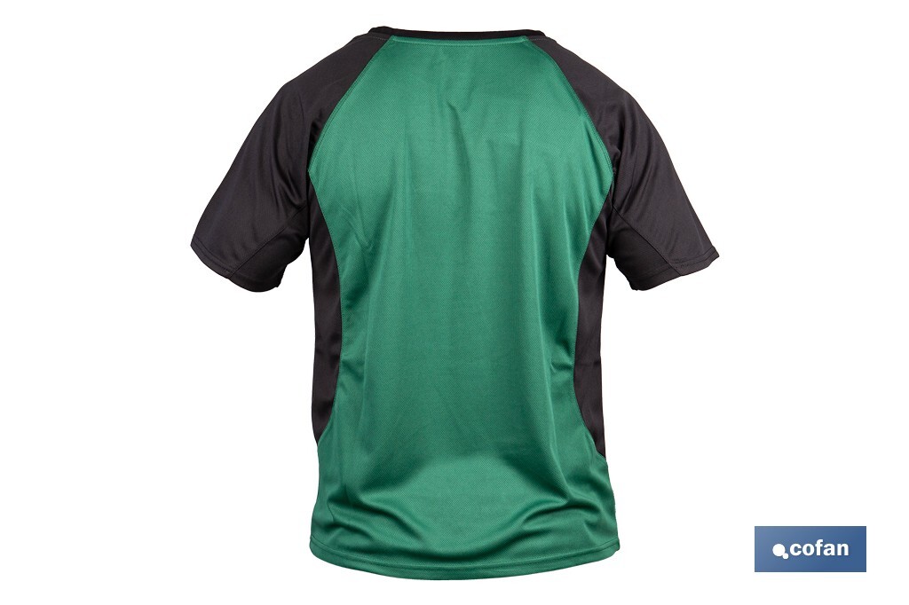 Camiseta técnica de trabajo | Tejido transpirable | Material: 100 % poliéster | Disponible en varias tallas y colores | Personalizable con tu logo - Cofan