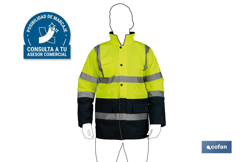 Parka ad alta visibilità | Taglie dalla S alla XXXL | Giallo e blu - Cofan