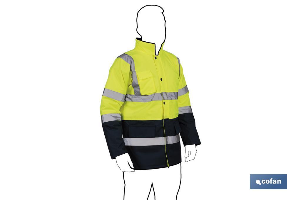 High visibility parka | Available sizes from S to XXXL | Yellow and blue - Cofan