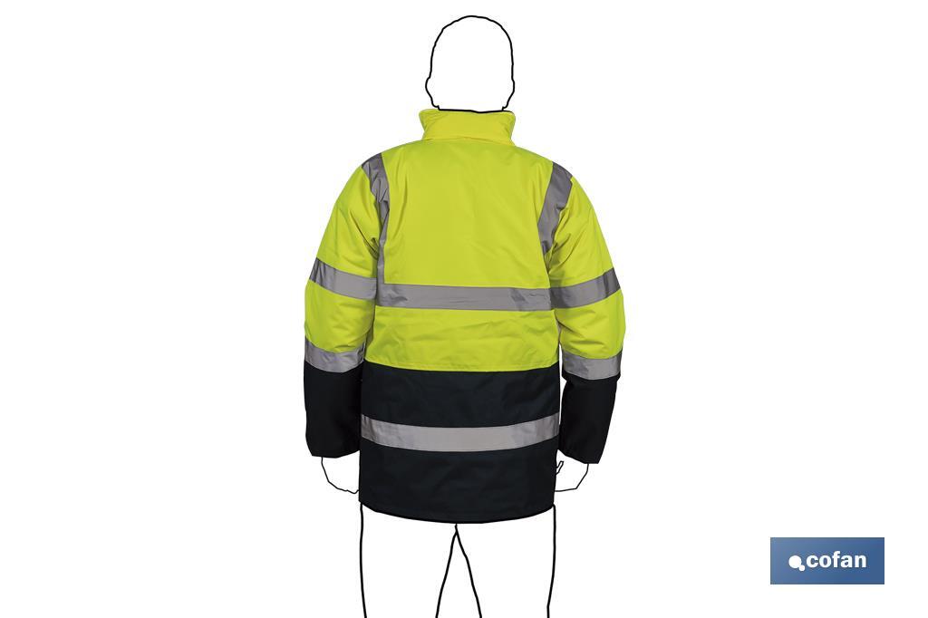 High visibility parka | Available sizes from S to XXXL | Yellow and blue - Cofan