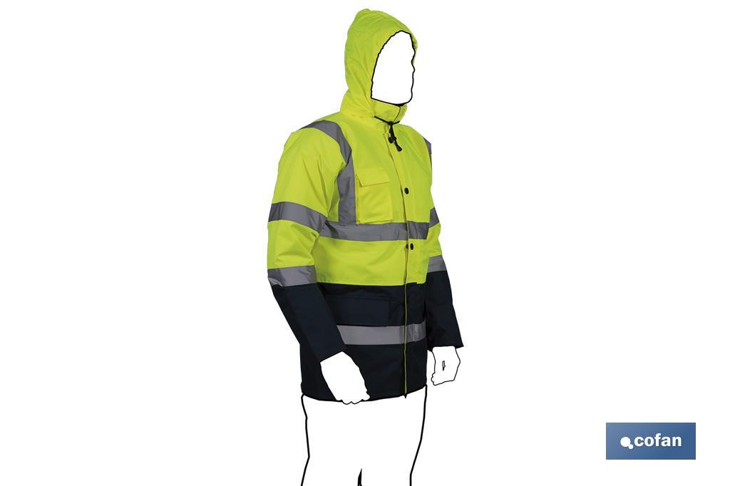 High visibility parka | Available sizes from S to XXXL | Yellow and blue - Cofan