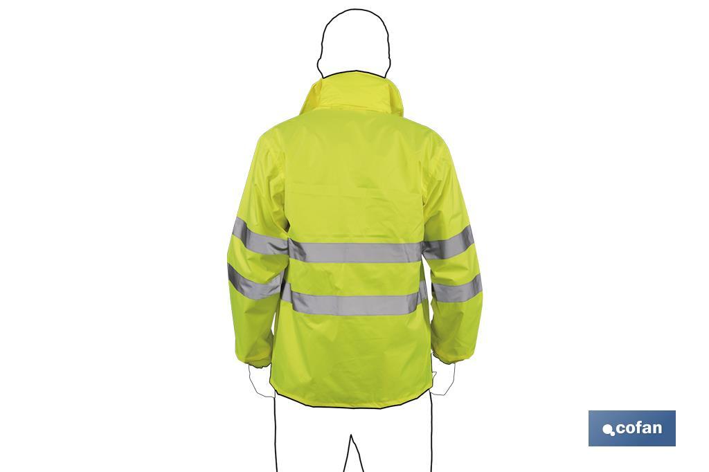 High visibility waterproof jacket | Available sizes from S to XXXL | Yellow - Cofan