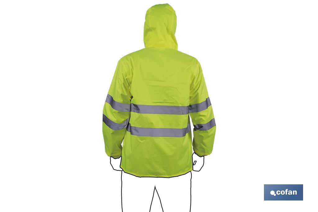 High visibility waterproof jacket | Available sizes from S to XXXL | Yellow - Cofan