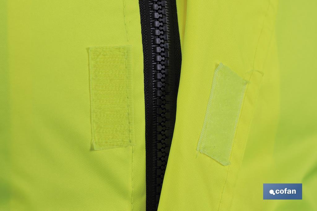 Chaqueta Impermeable de Alta Visibilidad | Tallas desde la S hasta la XXXL | Color amarillo - Cofan