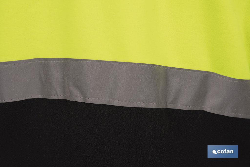 Cofan Polaire à haute visibilité | Fermeture éclair | Couleur : Jaune et bleu | Disponible de la taille S à la XXXL - Cofan