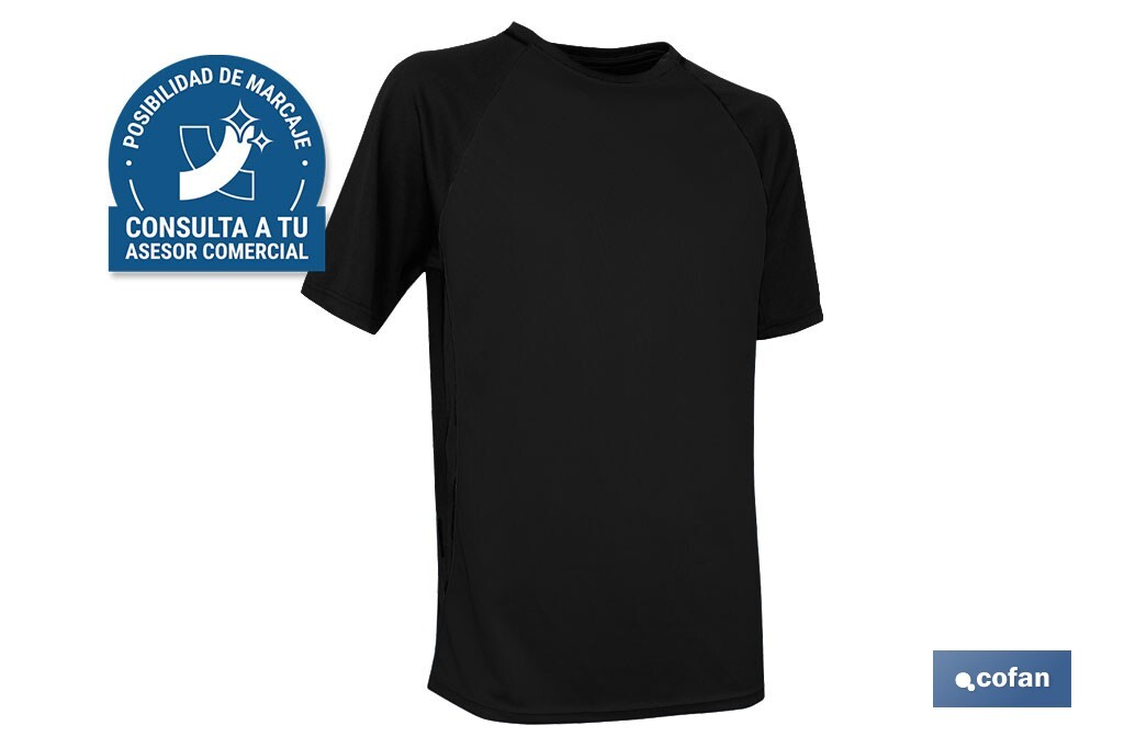 Camiseta técnica de trabajo | Tejido transpirable | Material: 100 % poliéster | Disponible en varias tallas y colores | Personalizable con tu logo - Cofan