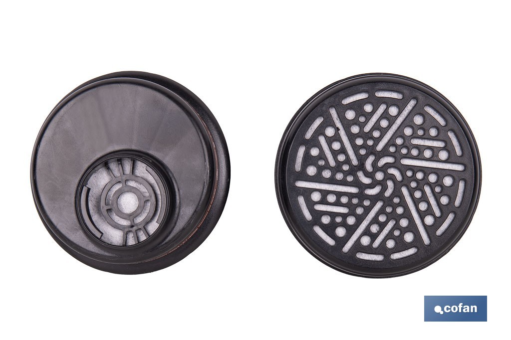 Set de 2 filtros A1 para máscara completa Cofan | Protección frente a gases y vapores de compuestos químicos - Cofan