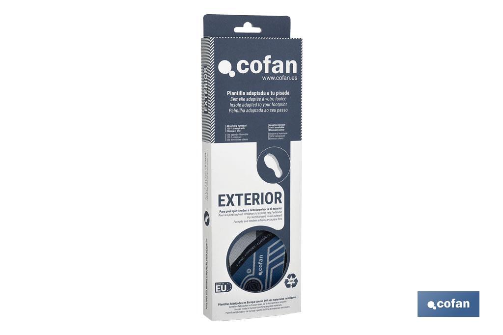 Plantillas de protección para pisada supinadora (pisada exterior) | Tallas desde la 35 hasta la 48 - Cofan