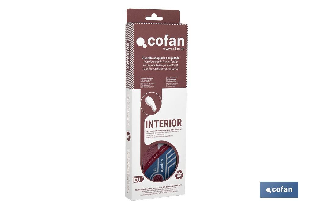 Plantillas de protección para pisada pronadora (pisada interior) | Tallas desde la 35 hasta la 48 - Cofan