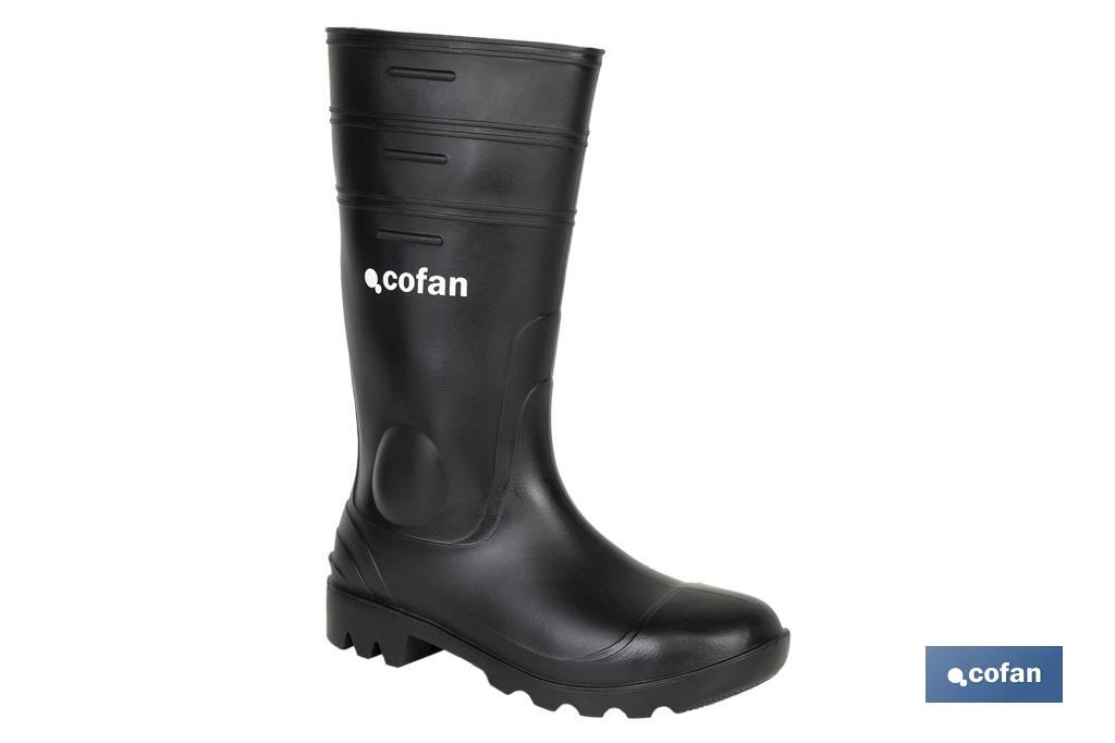 Bota de Agua | Alta de Segurança S-5 | Cor Negro | Fabricada PVC - Cofan