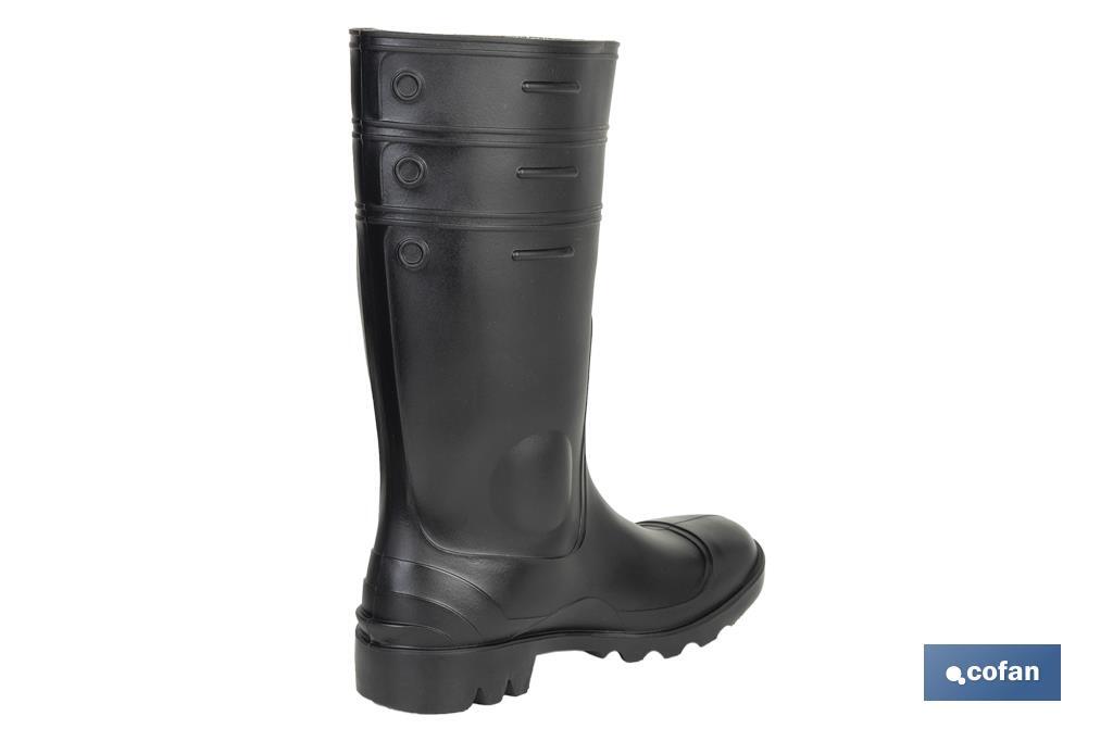 Bota de Agua | Alta de Segurança S-5 | Cor Negro | Fabricada PVC - Cofan