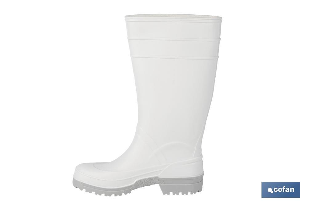 Botte de pluie blanche en PVC, mod. alimentaire - Cofan