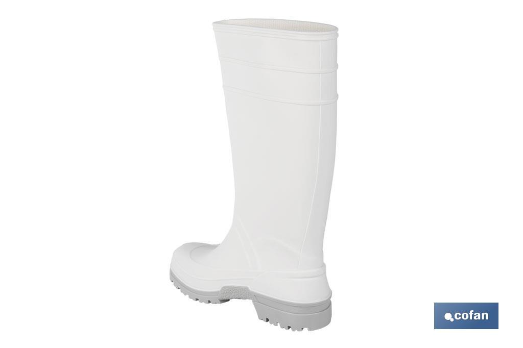 Botte de pluie blanche en PVC, mod. alimentaire - Cofan
