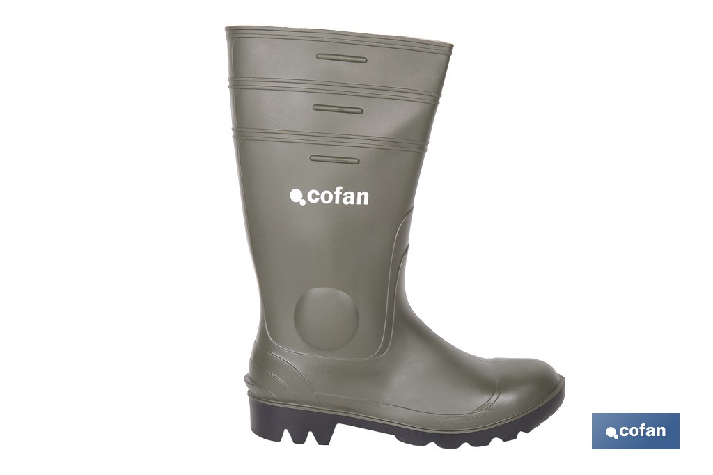Rain Boot | Green | Security S5 | PVC | Steel Toe Cap and Insole - Cofan