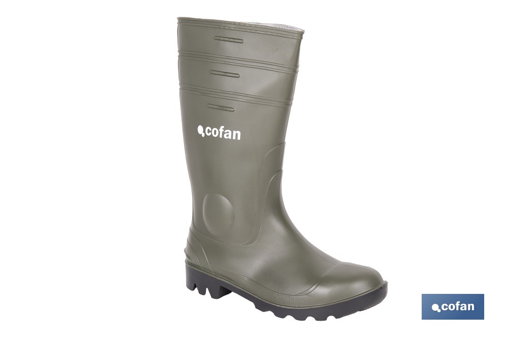 Rain Boot | Green | Security S5 | PVC | Steel Toe Cap and Insole - Cofan
