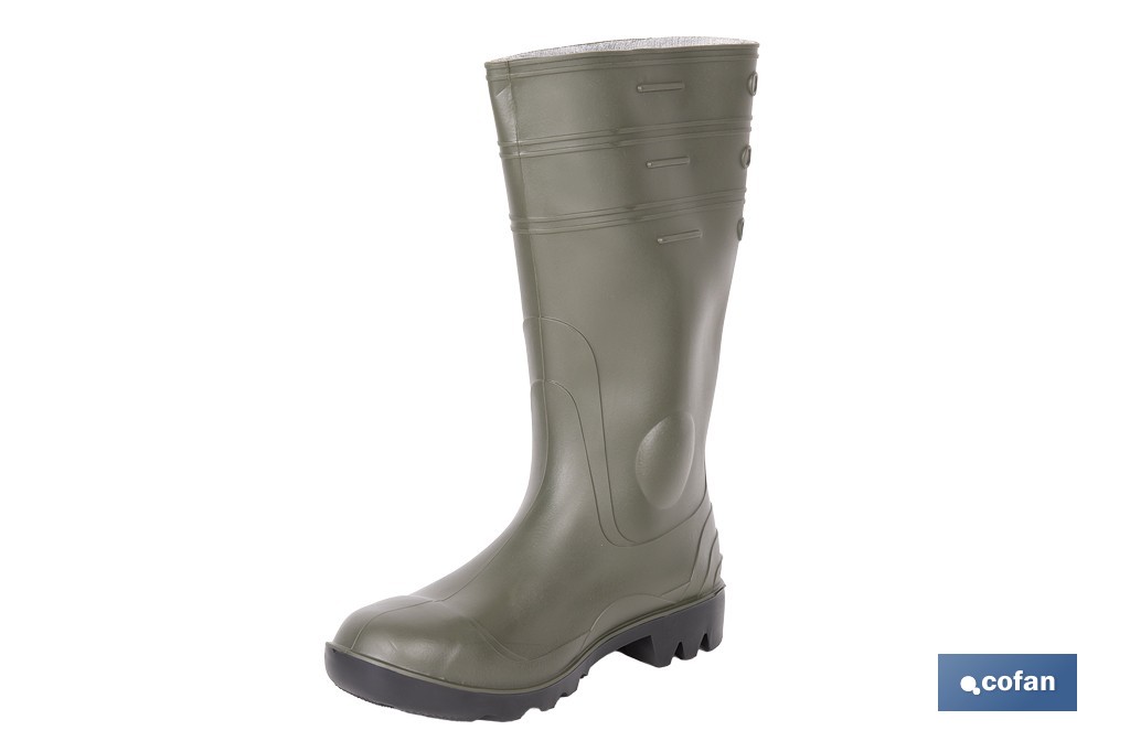 Rain Boot | Green | Security S5 | PVC | Steel Toe Cap and Insole - Cofan