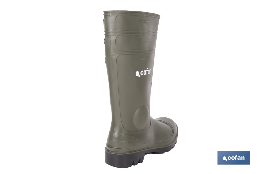 Rain Boot | Green | Security S5 | PVC | Steel Toe Cap and Insole - Cofan