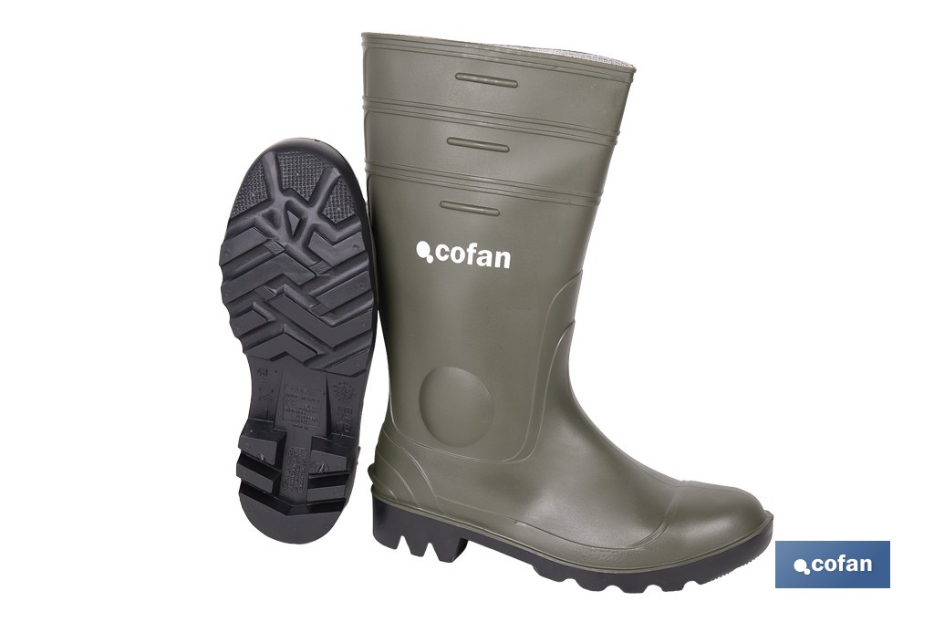 Rain Boot | Green | Security S5 | PVC | Steel Toe Cap and Insole - Cofan