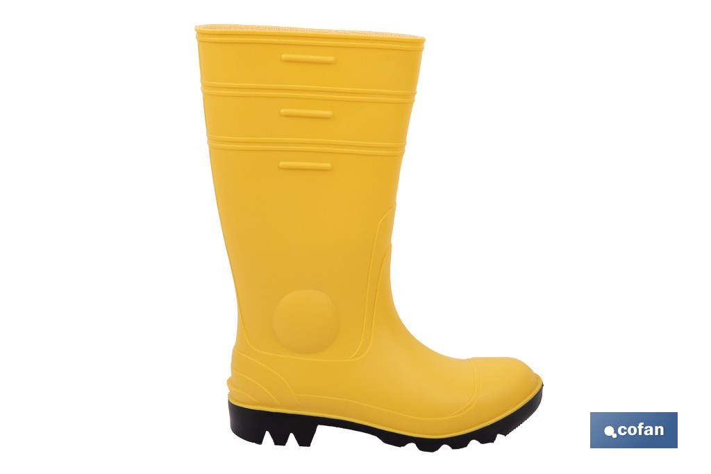 Bota de Água | Segurança S5 | Cor Amarelo| Fabricada em PVC | Biqueira e Palmilha de Aço - Cofan