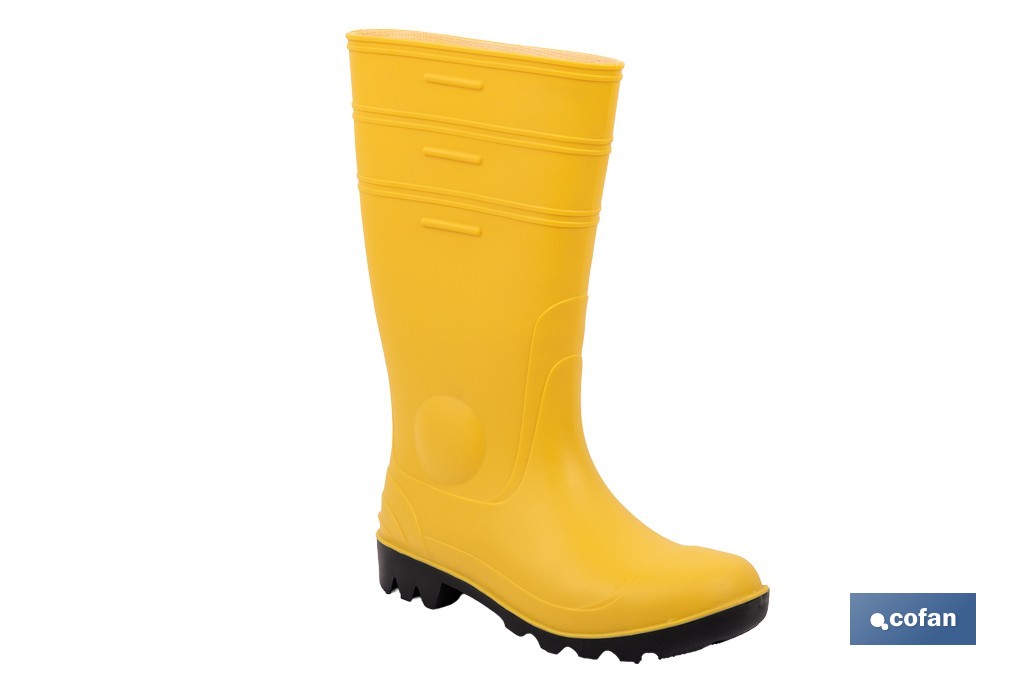 Bota de Água | Segurança S5 | Cor Amarelo| Fabricada em PVC | Biqueira e Palmilha de Aço - Cofan