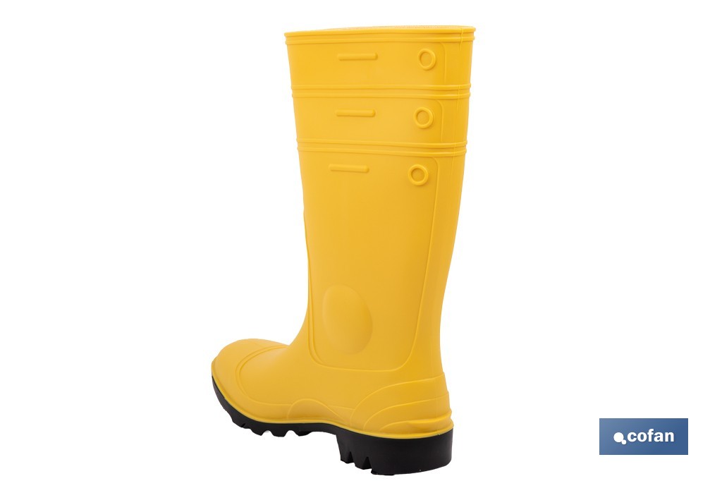 Bota de Água | Segurança S5 | Cor Amarelo| Fabricada em PVC | Biqueira e Palmilha de Aço - Cofan