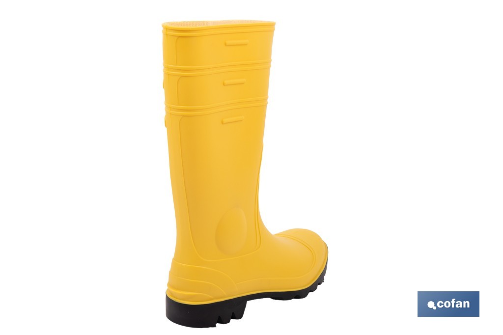 Bota de Água | Segurança S5 | Cor Amarelo| Fabricada em PVC | Biqueira e Palmilha de Aço - Cofan