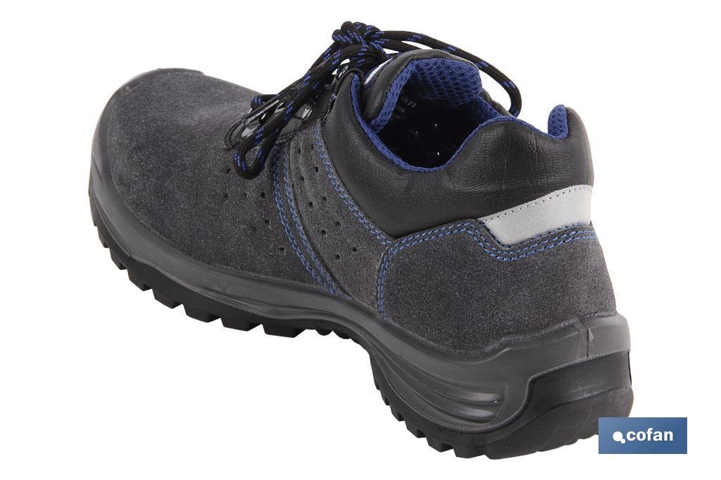 Sapato Camurça | Cor Cinza | Segurança S1P + SRC | Modelo Myron | Biqueira de carbono Light - Cofan