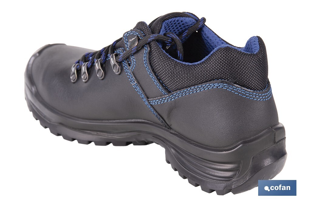 Leather Safety Shoe | Security S-3 | Apolo Model | Light Carbon Toe Cap | Black - Cofan
