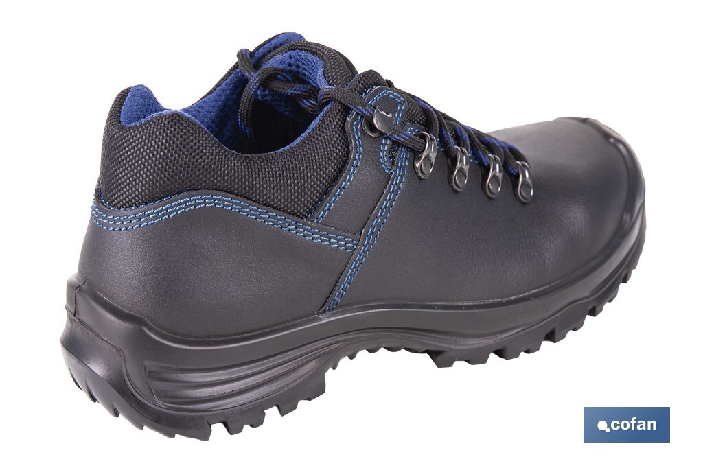 Leather Safety Shoe | Security S-3 | Apolo Model | Light Carbon Toe Cap | Black - Cofan
