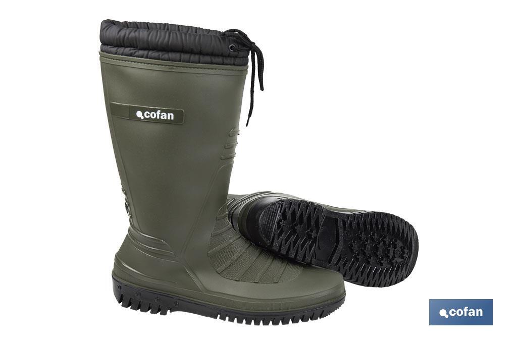 Botas de agua verdes con forro polar | Tallas desde la 36 hasta la 47 - Cofan
