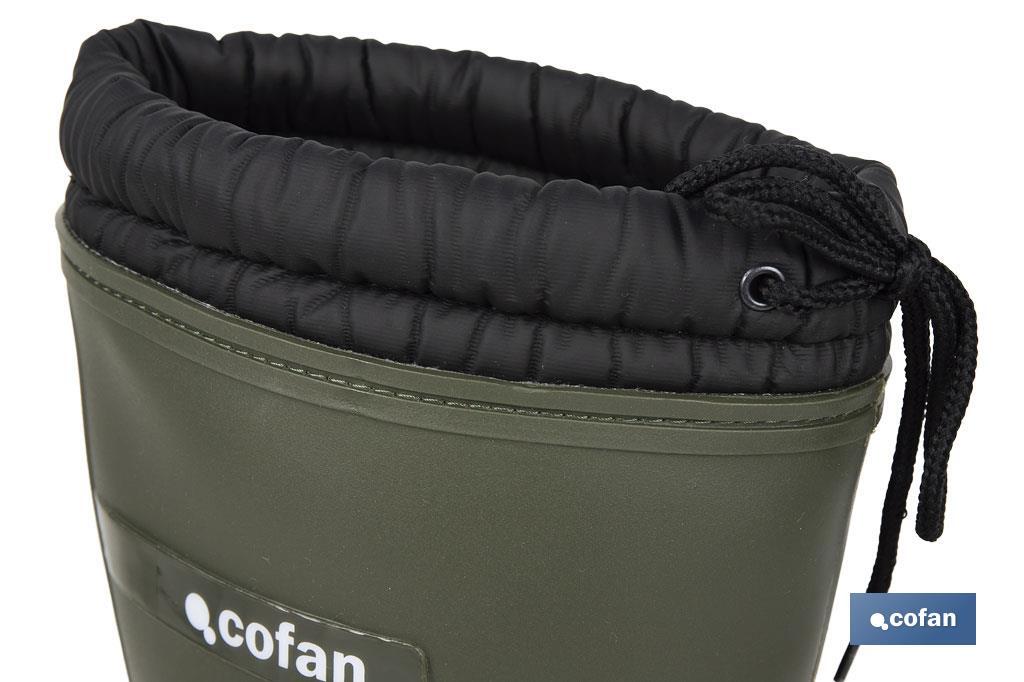 Botas de agua verdes con forro polar | Tallas desde la 36 hasta la 47 - Cofan