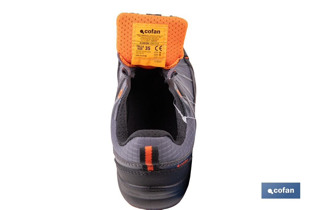 S3S Sports safety shoe SR FO, Alarcón model | Penetration-resistant toe cap and insole | Available from size 35 to 49 (EU) - Cofan