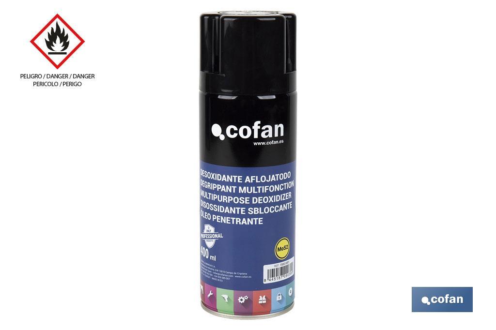 Penetrating oil | Multipurpose spray | High efficiency for different applications | Molybdenum disulphide - Cofan