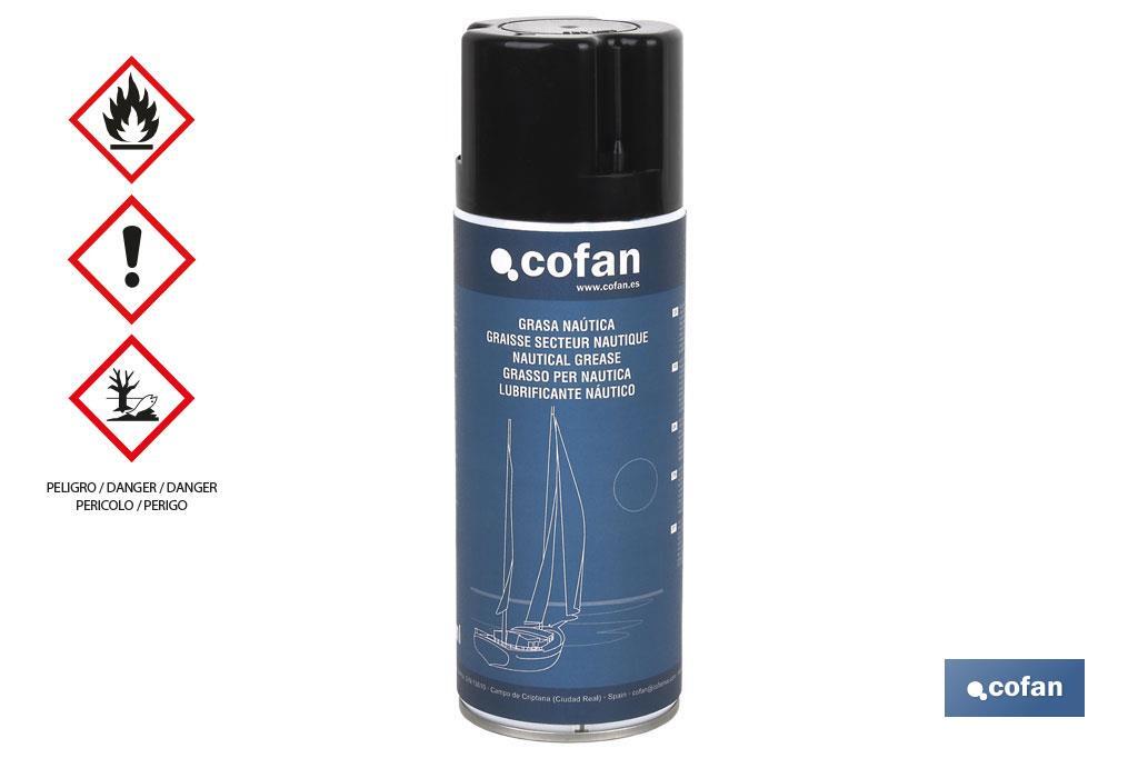 Graisse pour la navigation 400 ml | Pour lubrifier dans l'eau salée et douce | Protecteur hydrofuge - Cofan