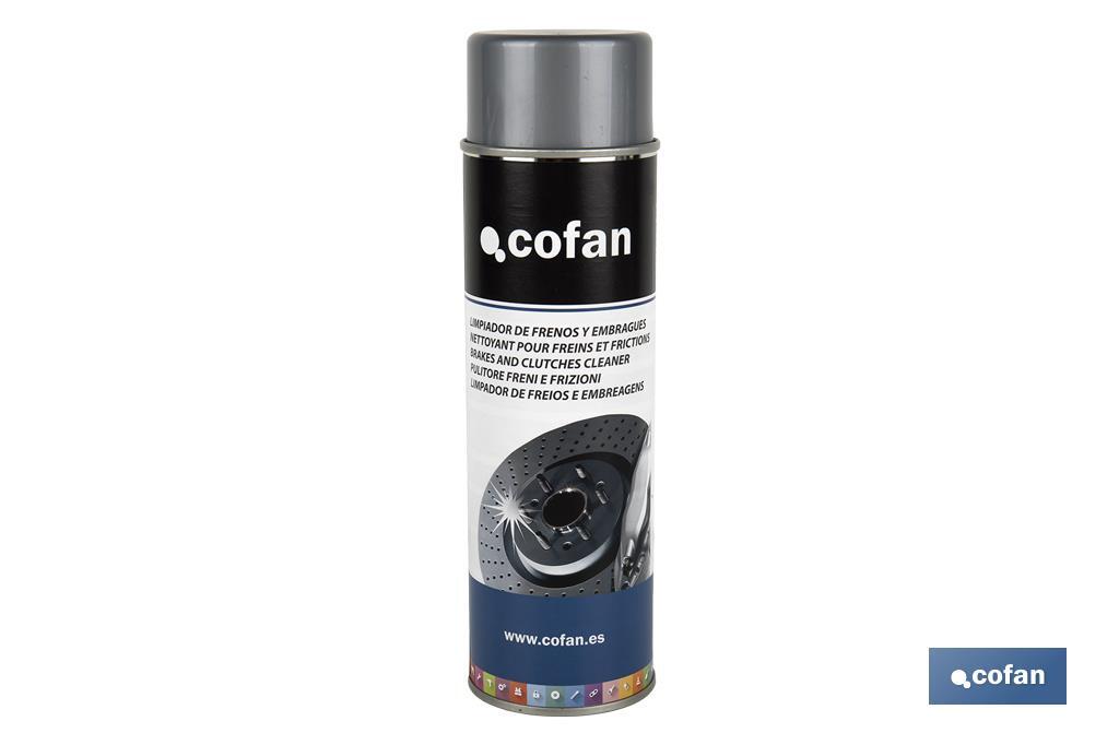 Brake and clutch cleaner 500ml | Oil, grease and dirt remover | Quick drying - Cofan