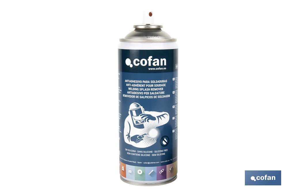 Anti-adesivo para soldadura 300 ML | Spray de soldadura antiaderente para evitar que faíscas manchem o material a ser soldado. - Cofan