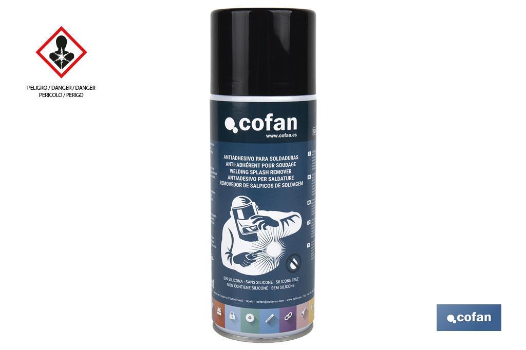 Anti-adesivo para soldadura 400 ml | Para evitar que as faíscas manchem o material a soldar | Proteção contra salpicos - Cofan